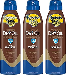 Banana Boat Sunscreen Oil SPF 25, 6 oz