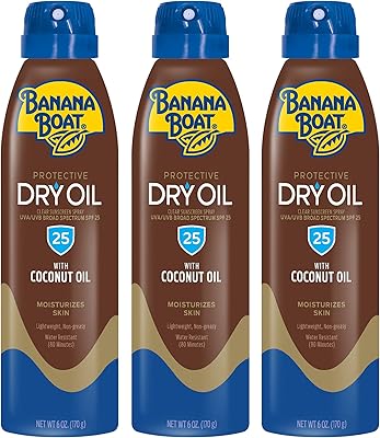 Banana Boat Sunscreen Oil SPF 25, 6 oz