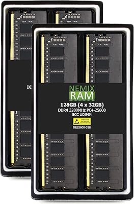 NEMIX RAM 128GB DDR4 3200MHz ECC Unbuffered UDIMM
