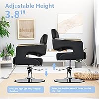 Diophros Barber Chair Black Hydraulic Salon Chair — image 5