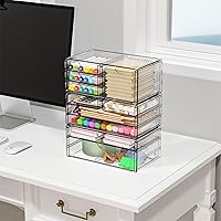 Yieach 3 Pack Clear Storage Drawers with 10 Drawers — image 6