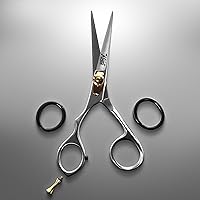 BRV MEN Left Handed Beard & Mustache Scissors 5.5″ - Silver — image 6