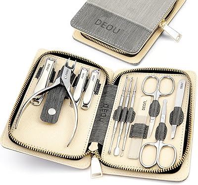 DEOU Manicure Set Nail Clippers Kit Gray
