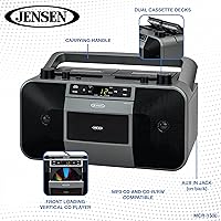 Jensen MCR-1500 Portable Stereo CD Player and Dual-Deck Cassette Player/Recorder — image 7