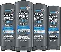 Dove Men+Care Post-Workout 3-IN-1 Body + Face + Hair Wash with Peppermint, 18 oz (4 Count) — image 1