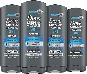 Dove Men+Care Post-Workout 3-IN-1 Body + Face + Hair Wash with Peppermint, 18 oz (4 Count) Review