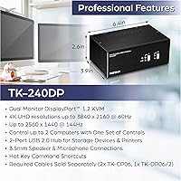 TRENDnet TK-240DP 2-Port Dual Monitor DisplayPort KVM Switch — image 2