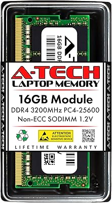 A-Tech 16GB DDR4 3200MHz SODIMM Laptop RAM