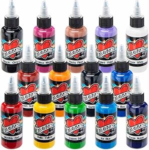 MOM'S Tattoo Ink 14 Bottle Color Kit 0.5oz Review