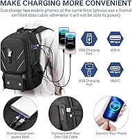 Banlole 17.3 Inch Travel Laptop Backpack with Shoe Compartment — image 8