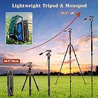 Nietoto 2-in-1 Tripod for Camera & Hunting, 68″ — image 7
