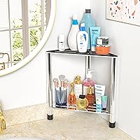 LarFaFa Stainless Steel Shower Stool with Storage Shelf — image 2