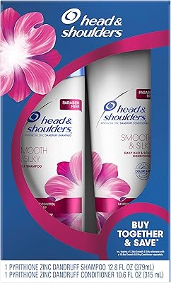 Head & Shoulders Smooth & Silky Dandruff Shampoo and Conditioner Twin Pack, 23.4oz