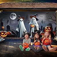 Preboun Halloween Ghost Garage Door Decoration 7 x 16 ft — image 6