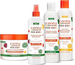 Cantu Care for Kids Haircare Regimen Set with Large Shampoo, Conditioner, Detangler & Leave-In Review