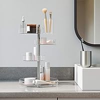 Umbra Pirouette Cosmetic Organizer, Large Capacity - Clear/Nickel — image 2