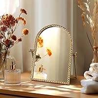 GIFTTROVE Vintage Desk Makeup Mirror, 11.8″L x 7.9″W, Antique Gold — image 5