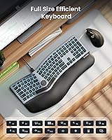 seenda KUW01 7-Color Backlit Wired Ergonomic Keyboard — image 5