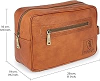 BERLINER BAGS Paul Vintage Leather Toiletry Bag - Brown — image 8