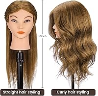 CENOZ 18″ Mannequin Head with Real Hair — image 4