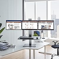 Victor DC475 High Rise Electric Triple Monitor Standing Desk Converter — image 3