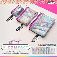 MUMI Travel Toiletry Bag Set of 3 – TSA Approved Clear Makeup Organizers — image 8
