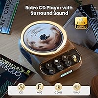 FREEFISH Retro Portable CD Player with Bluetooth, FM Radio, Dual Speakers — image 3