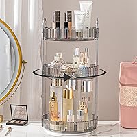Shuang Qing Rotating Makeup Organizer 3-Tier Gray — image 1