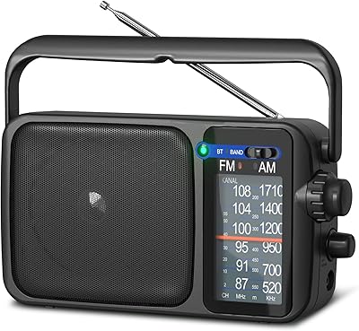 YOWGULF YG-BT2400B AM/FM Bluetooth Portable Radio