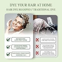 SHIHUANUO Hair Dye Shampoo 3-in-1 for Gray Hair Coverage (520mL, Brown) — image 5