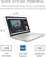 HP 17 Laptop PC 11th Gen Intel Core i3, 4GB RAM, 256GB SSD — image 4