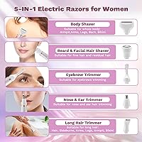 Psmicor 5-in-1 Electric Shaver Razor for Women — image 3