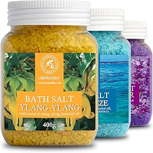 AROMATIKA Bath Salts Set 42 Oz - Lavender, Sea Breeze, Ylang-Ylang Review