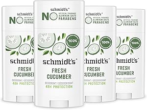 Schmidt's Aluminum-Free Vegan Deodorant Fresh Cucumber 4 Count Review