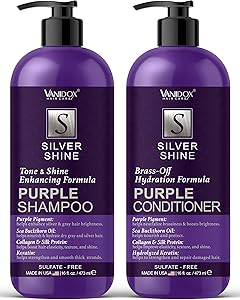 VANIDOX Sulfate Free Brass Toning Purple Shampoo and Conditioner Set (16 fl oz each) Review