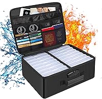 DocSafe Fireproof Photo Storage Box with Lock, 16 Inner 4″ x 6″ Photo Cases — image 1