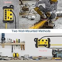 CCCEI Heavy Duty Power Strip with USB, 8 Outlets, 2700J Surge Protector, 12 FT Cord — image 7