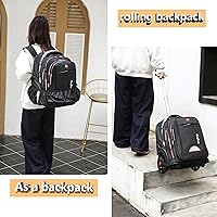 Meijieluo 22-inch Rolling Backpack with Wheels — image 3