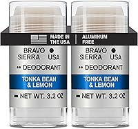 Bravo Sierra Aluminum-Free Deodorant for Men, Tonka Bean & Lemon, 2-Pack, 3.2oz — image 1