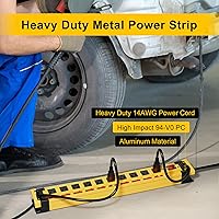 Plug'n Power Strip 10 Outlet Surge Protector 3300J with Individual Switches 9FT Cord — image 8