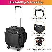 BYOOTIQUE Rolling Makeup Train Case, Black — image 4