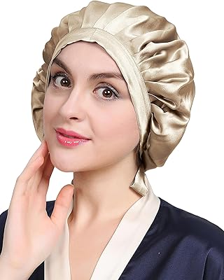 LilySilk 100% Mulberry Silk Bonnet, Taupe