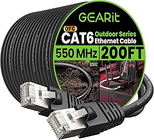 GEARit Cat6 Outdoor Ethernet Cable 200ft Review