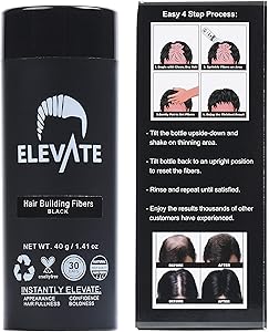 Elevate Hair Fibers for Thinning Hair 40g - Black Review