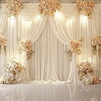 Tao-Ge Champagne 20ft x 15ft Wrinkle-Free Backdrop Curtain — image 8