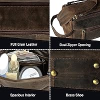 Rustic Town Buffalo Leather Toiletry Bag — image 3