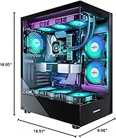 MUSETEX K2 ATX Mid Tower Gaming PC Case — image 7