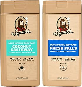 Dr. Squatch Body Wash for Men 14oz 2-Pack - Fresh Falls & Coconut Castaway Review
