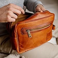 BERLINER BAGS Paul Vintage Leather Toiletry Bag - Brown — image 2