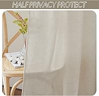 RYB HOME Linen Blend Curtains 36″L x 52″W, 2 Panels Set — image 4